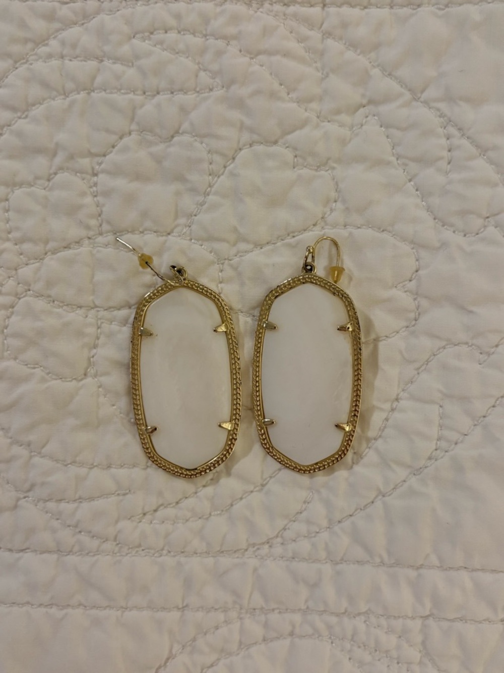 Kendra Scott White Elle Drop Earrings - Women Jewelry
